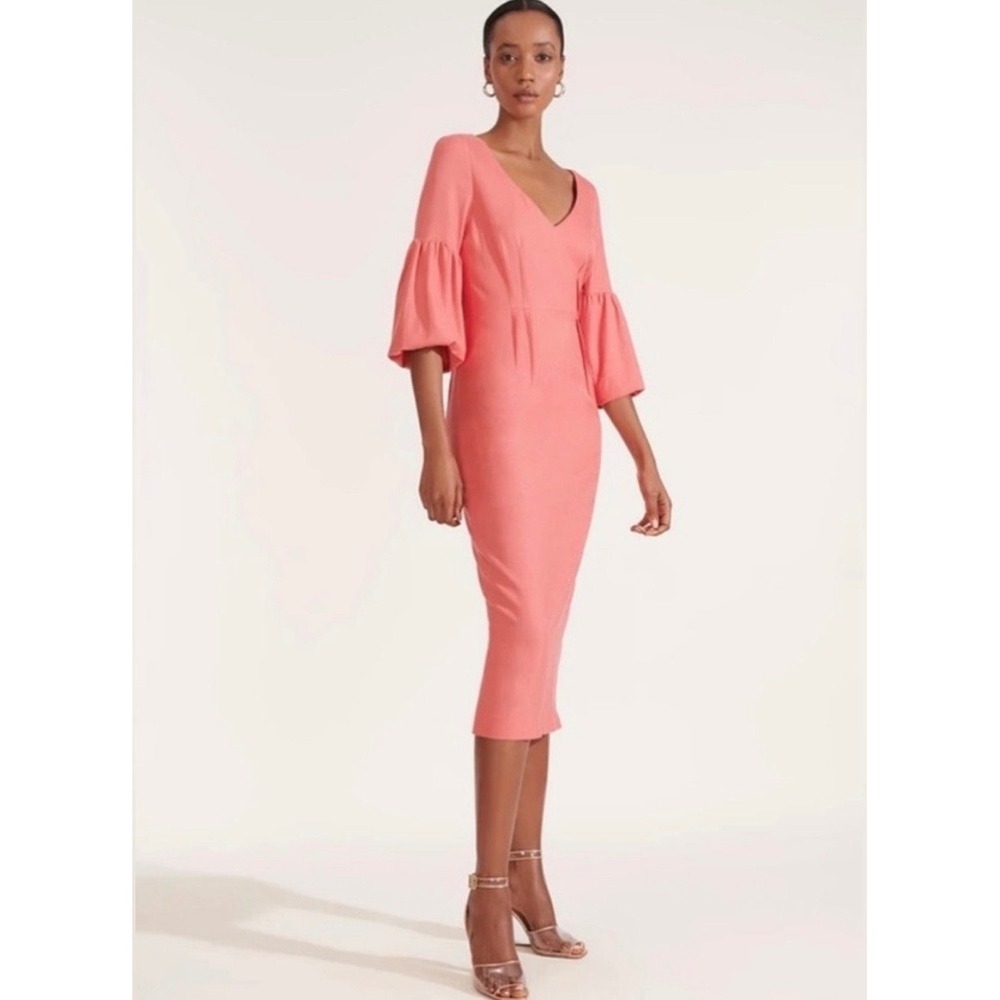 Veronica‎ Beard Amalita Midi Dress in Melon Size 4